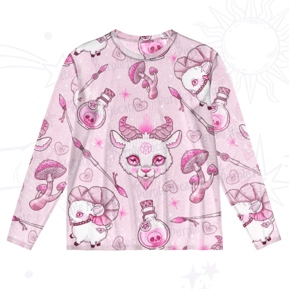 Purplehecate Pastel Occult Goat Mesh Long Sleeve Top