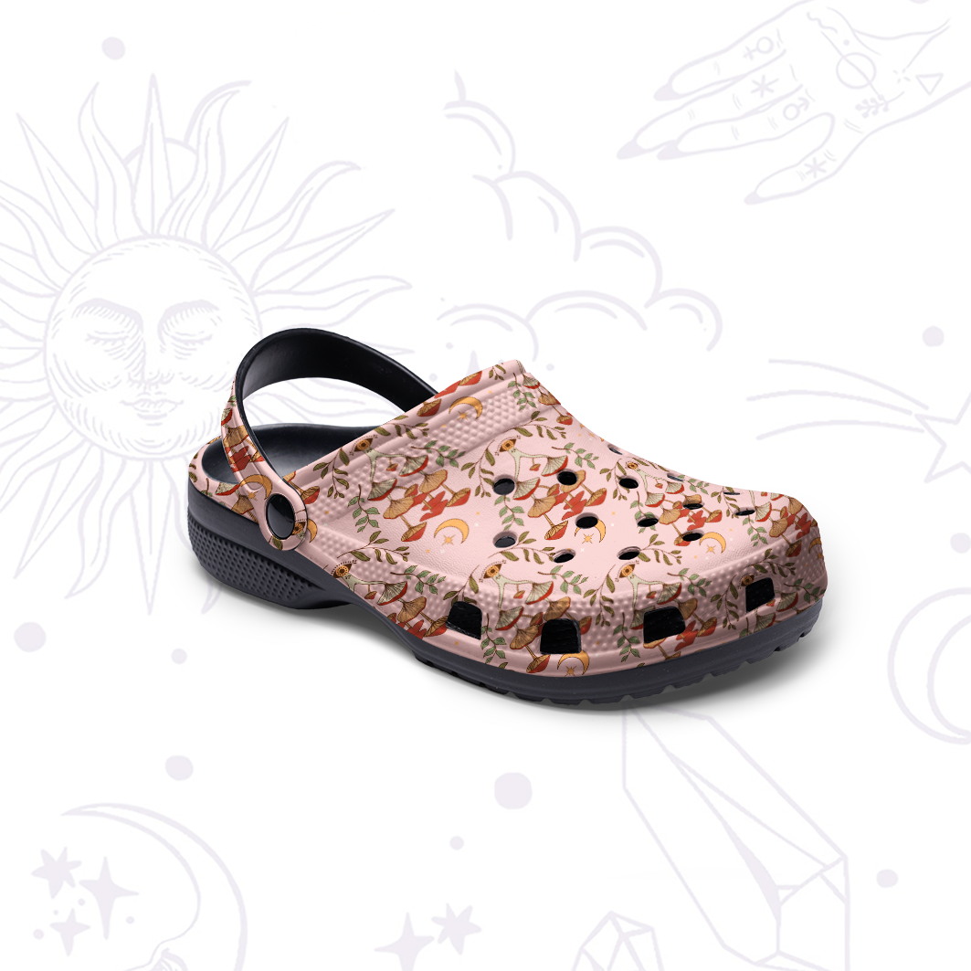 Purplehecate Psychedelic Mushrooms Rubber Clogs