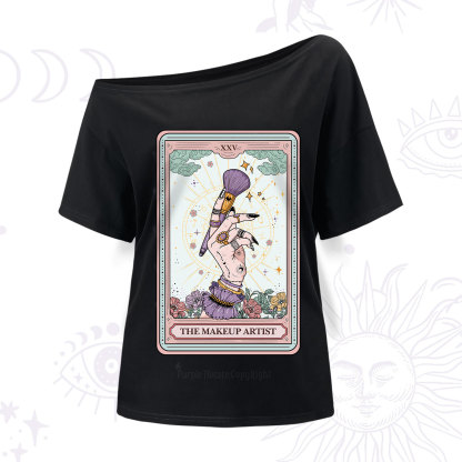 Purplehecate The Makeup Artist Tarot One Shoulder T-Shirt