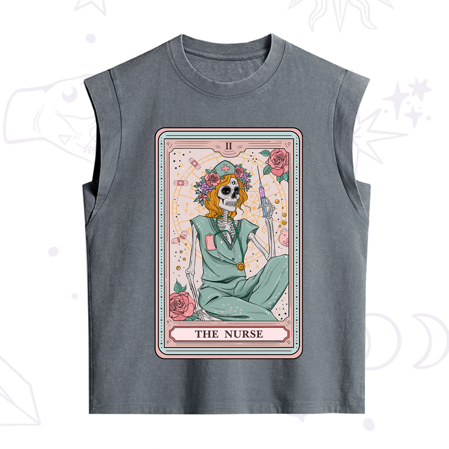 Purplehecate The Nurse Tarot Vintage Washed Tank