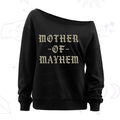 Purplehecate Mother of Mayhem Off The Shoulder Sweatshirt