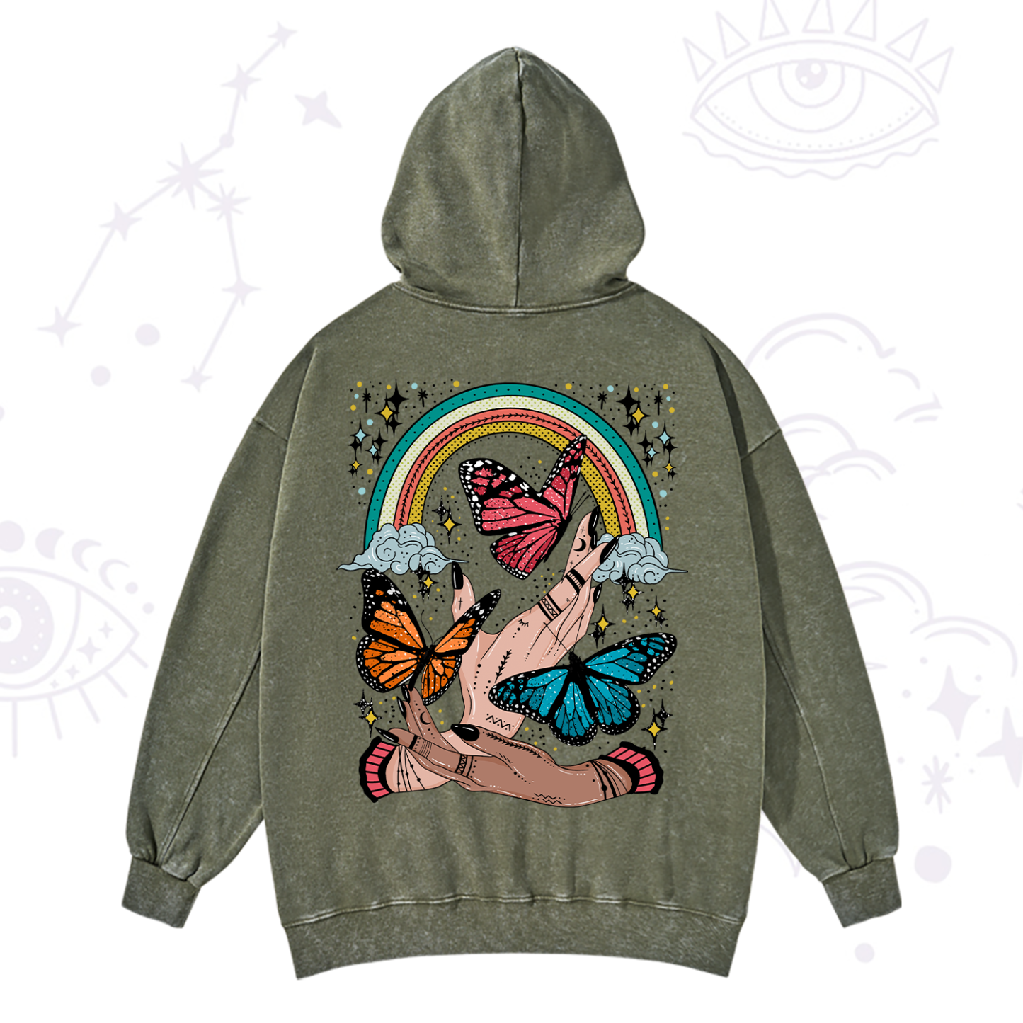 Purplehecate Metamorphoses Washed Hoodie