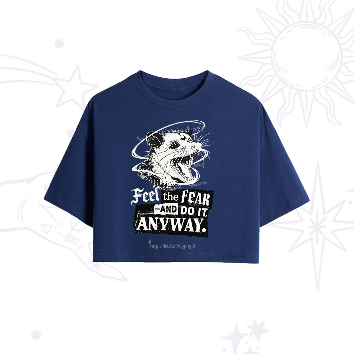 Purplehecate Feel The Fear And Do It Anyway Crop T-Shirt