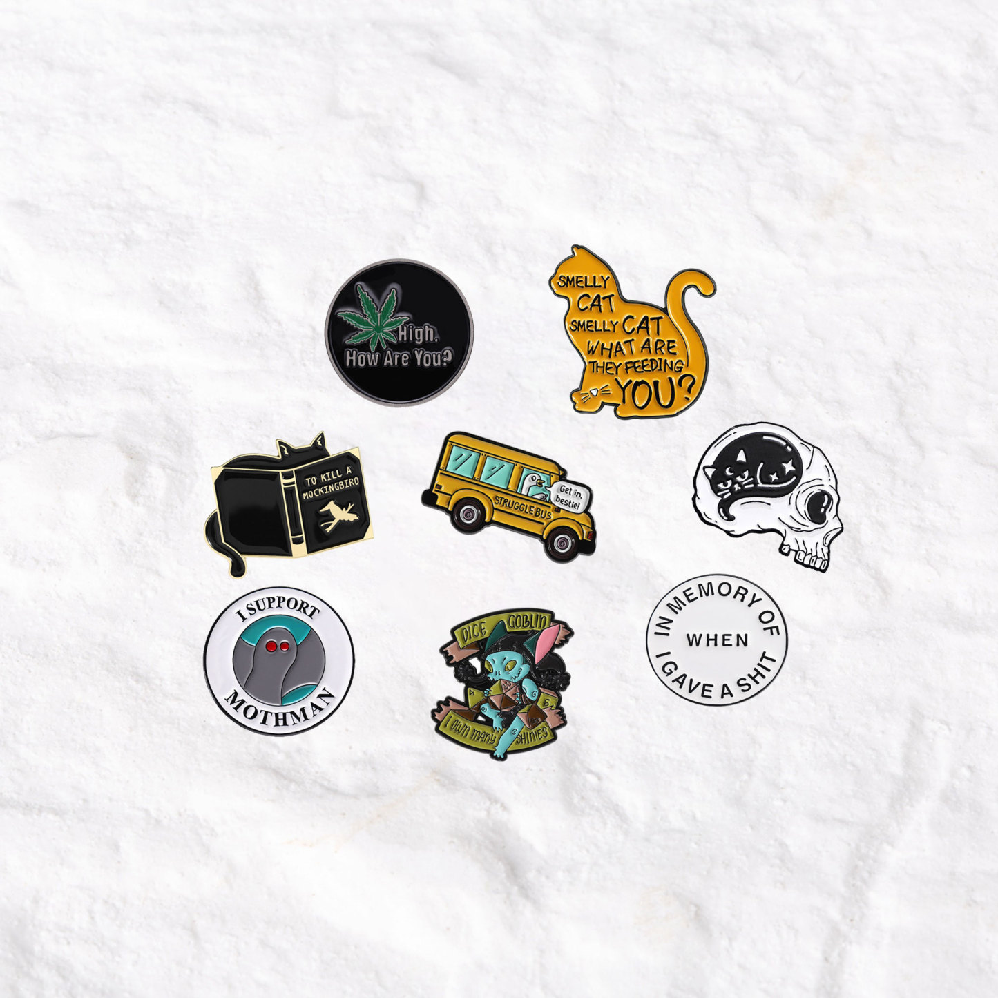 Purplehecate Cat Reading a Book Pin