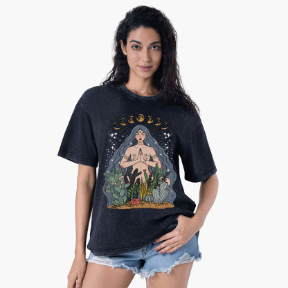Purplehecate Goddess of Growth Washed T-Shirt