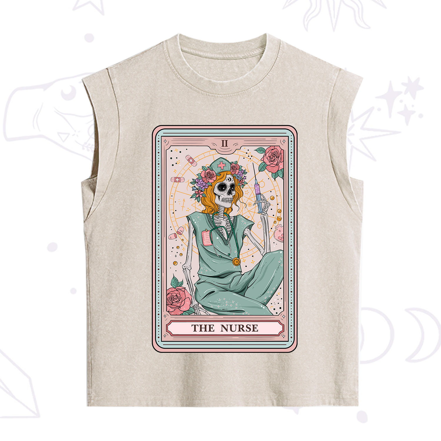 Purplehecate The Nurse Tarot Vintage Washed Tank