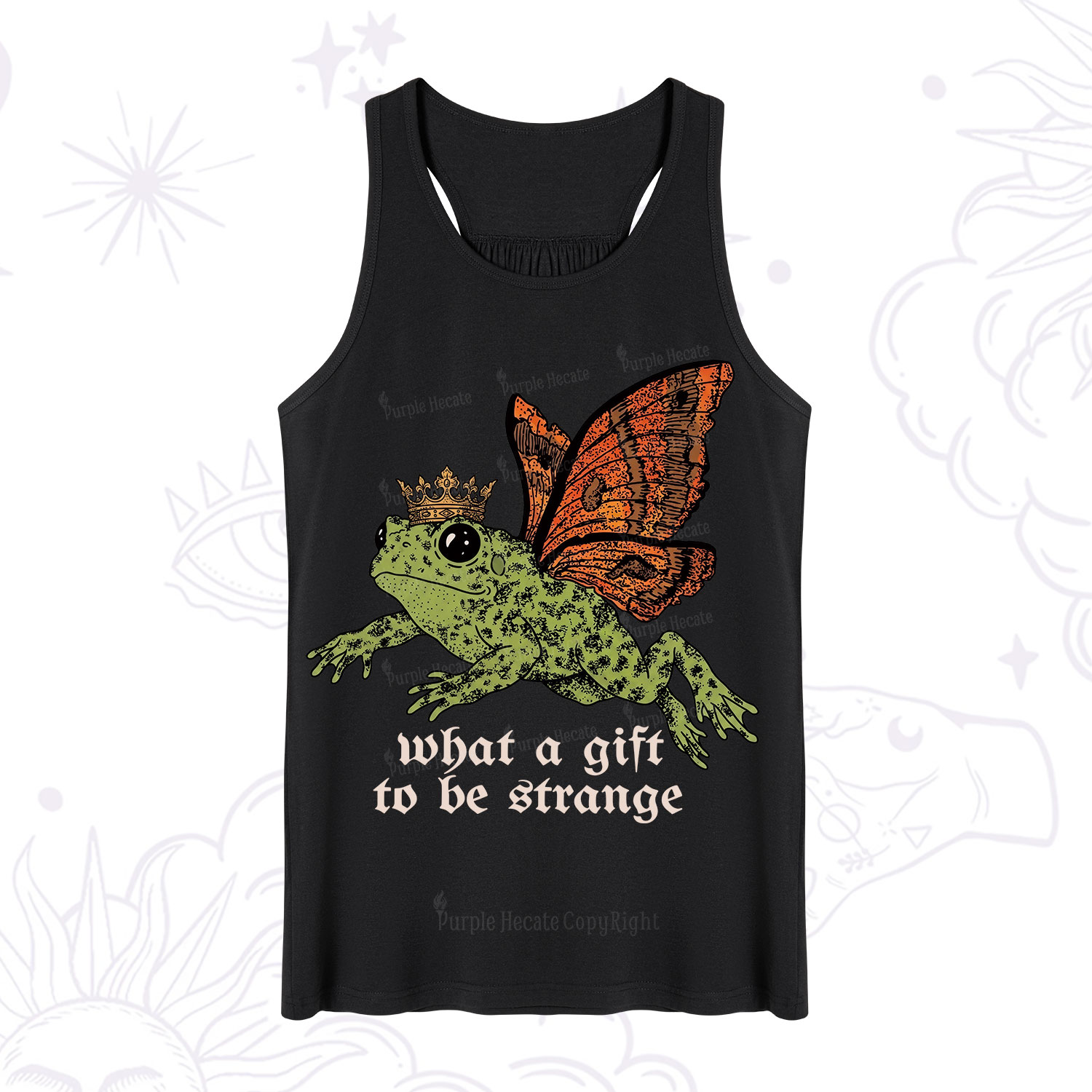 Purplehecate What a Gift to Be Strange Cat Frog Tank