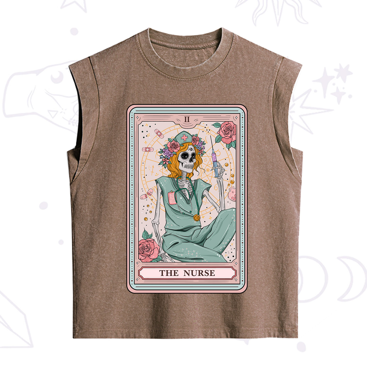 Purplehecate The Nurse Tarot Vintage Washed Tank