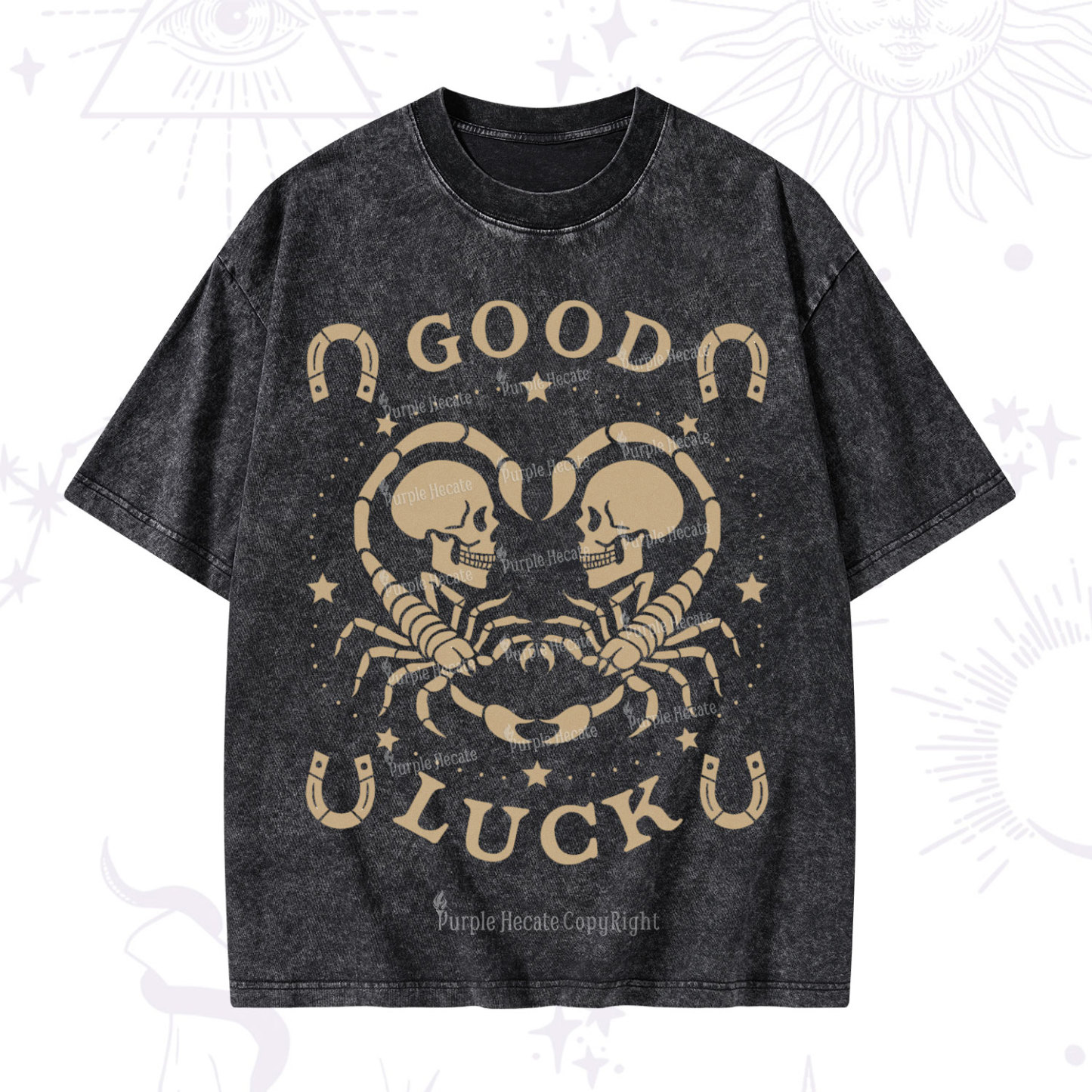 Purplehecate Good Luck Washed T-Shirt