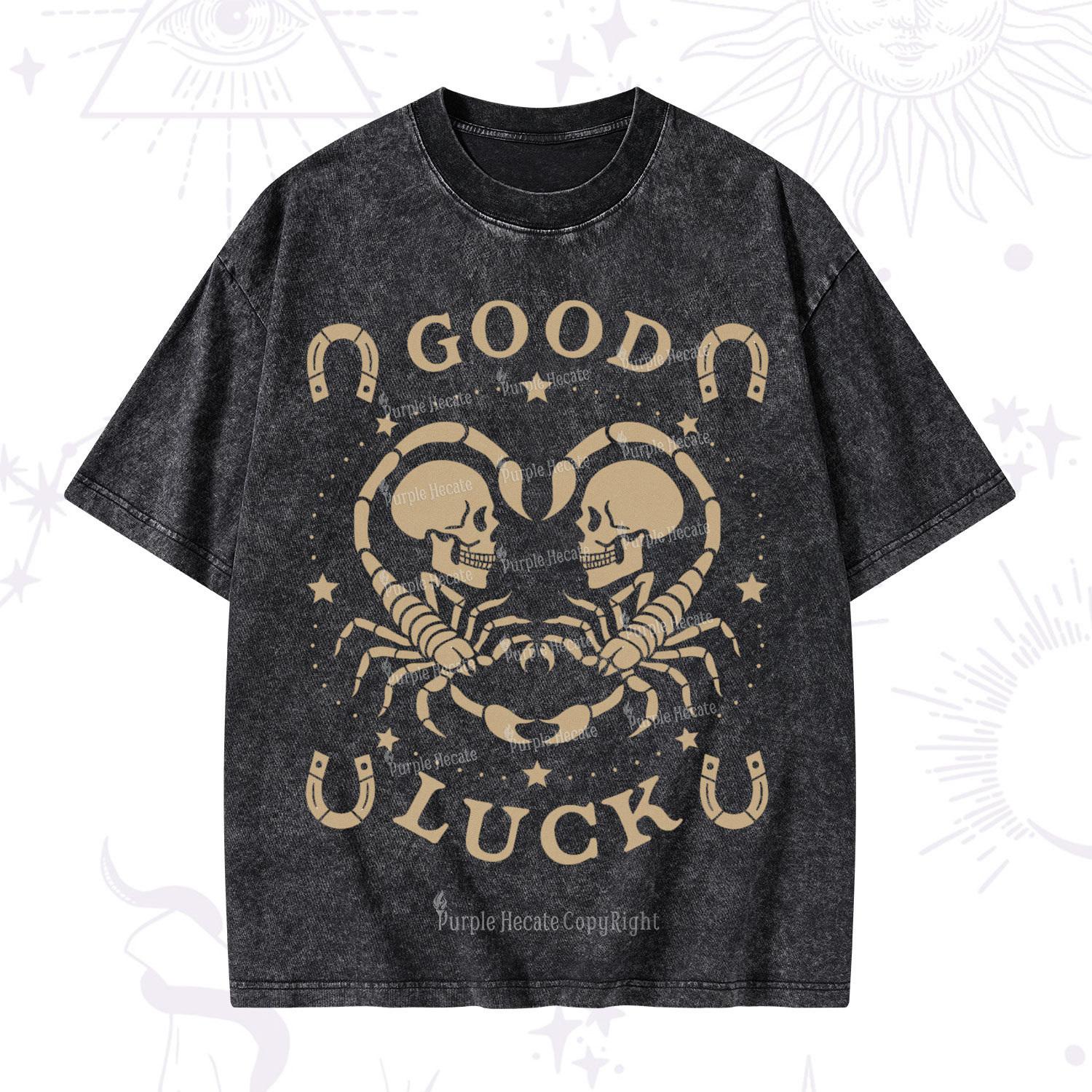 Purplehecate Good Luck Washed T-Shirt