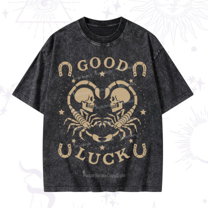 Purplehecate Good Luck Washed T-Shirt