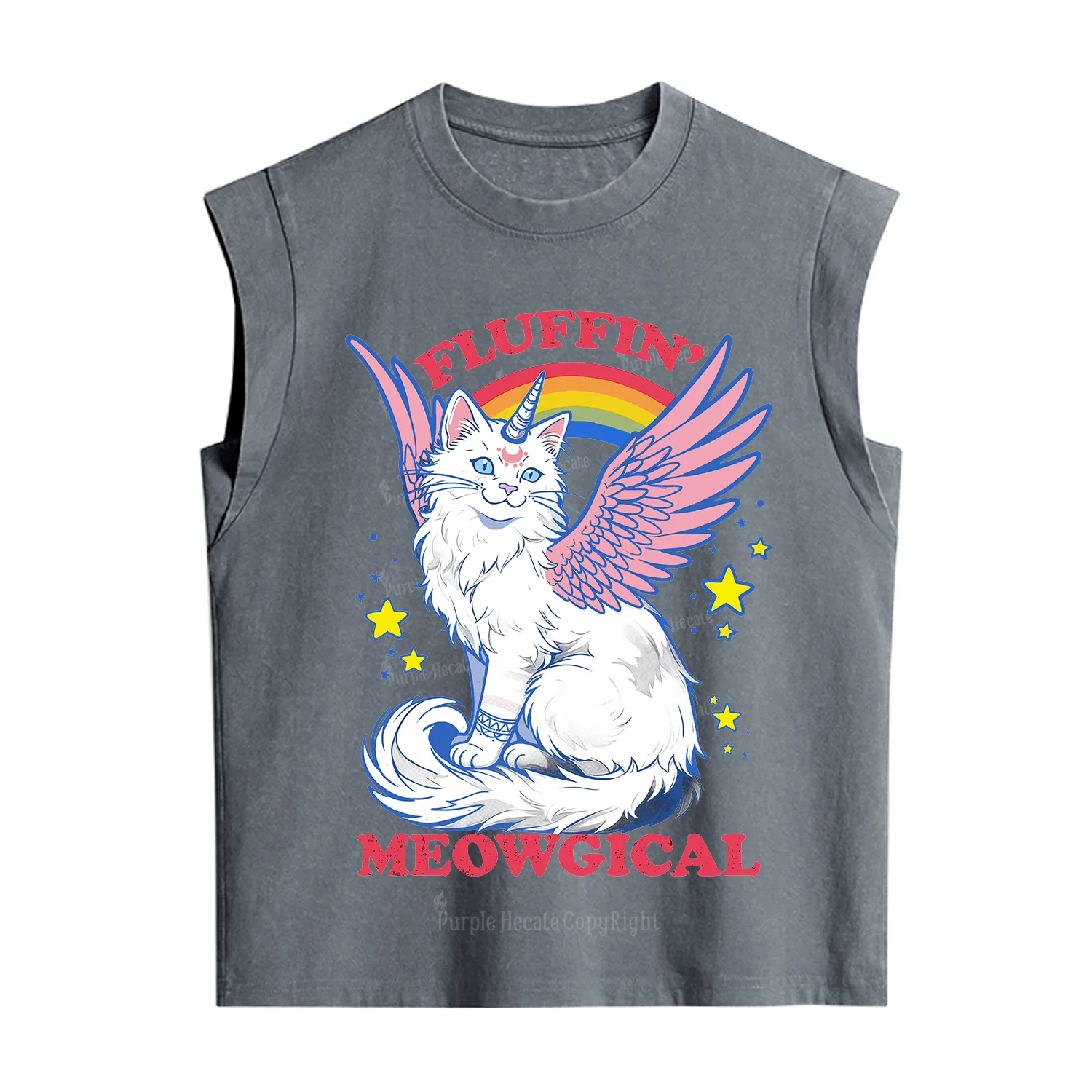Purplehecate Fluffin Meowgical Vintage Washed Tank