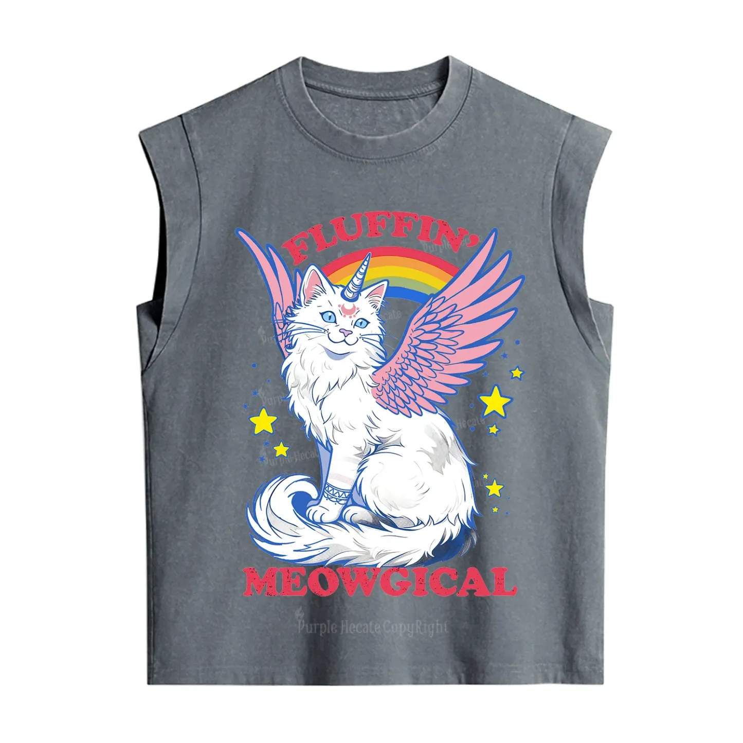 Purplehecate Fluffin Meowgical Vintage Washed Tank