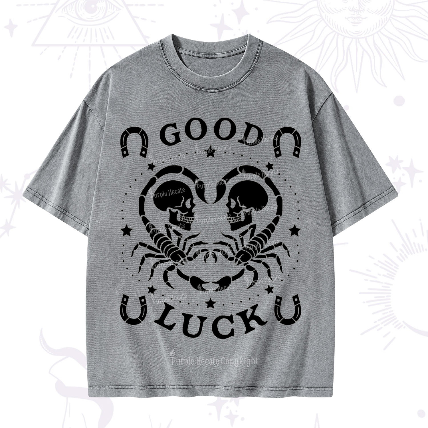 Purplehecate Good Luck Washed T-Shirt