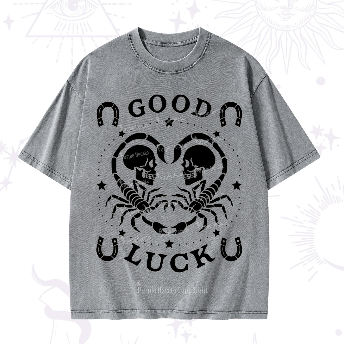 Purplehecate Good Luck Washed T-Shirt