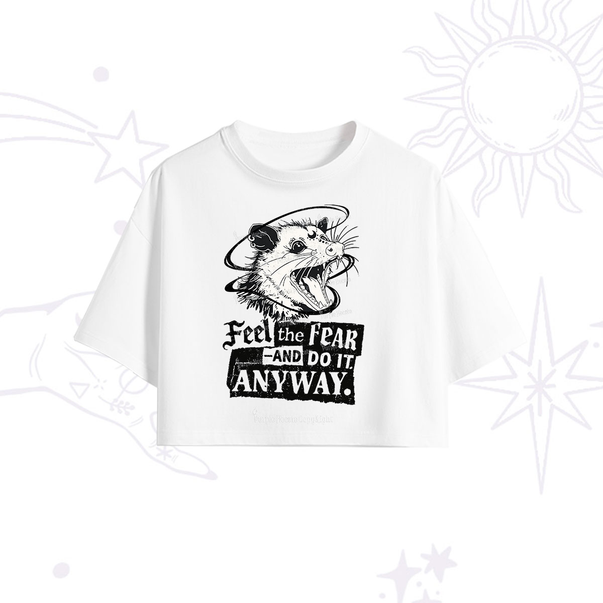 Purplehecate Feel The Fear And Do It Anyway Crop T-Shirt