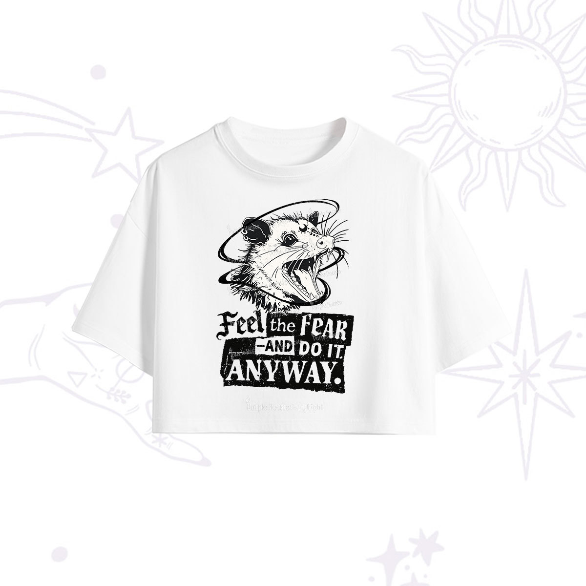 Purplehecate Feel The Fear And Do It Anyway Crop T-Shirt