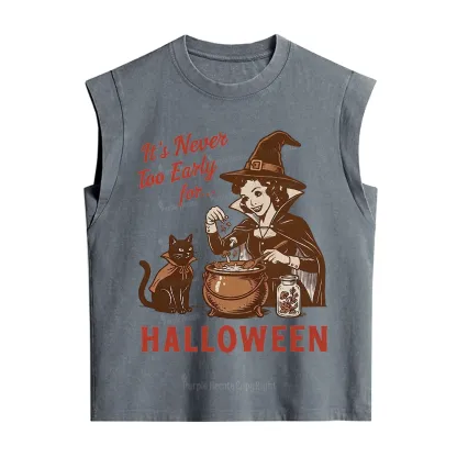 Purplehecate Never too Early for Halloween Vintage Washed Tank