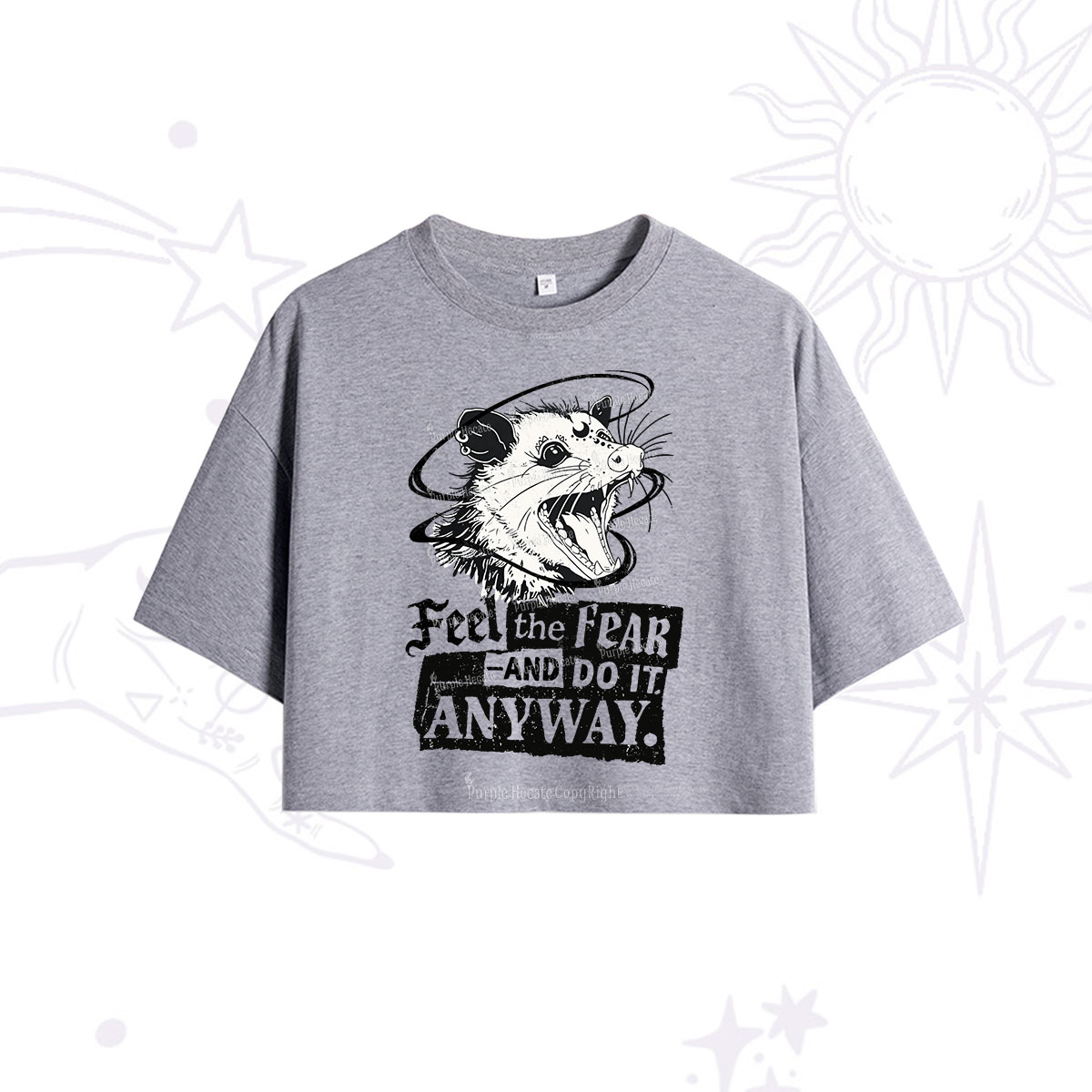 Purplehecate Feel The Fear And Do It Anyway Crop T-Shirt