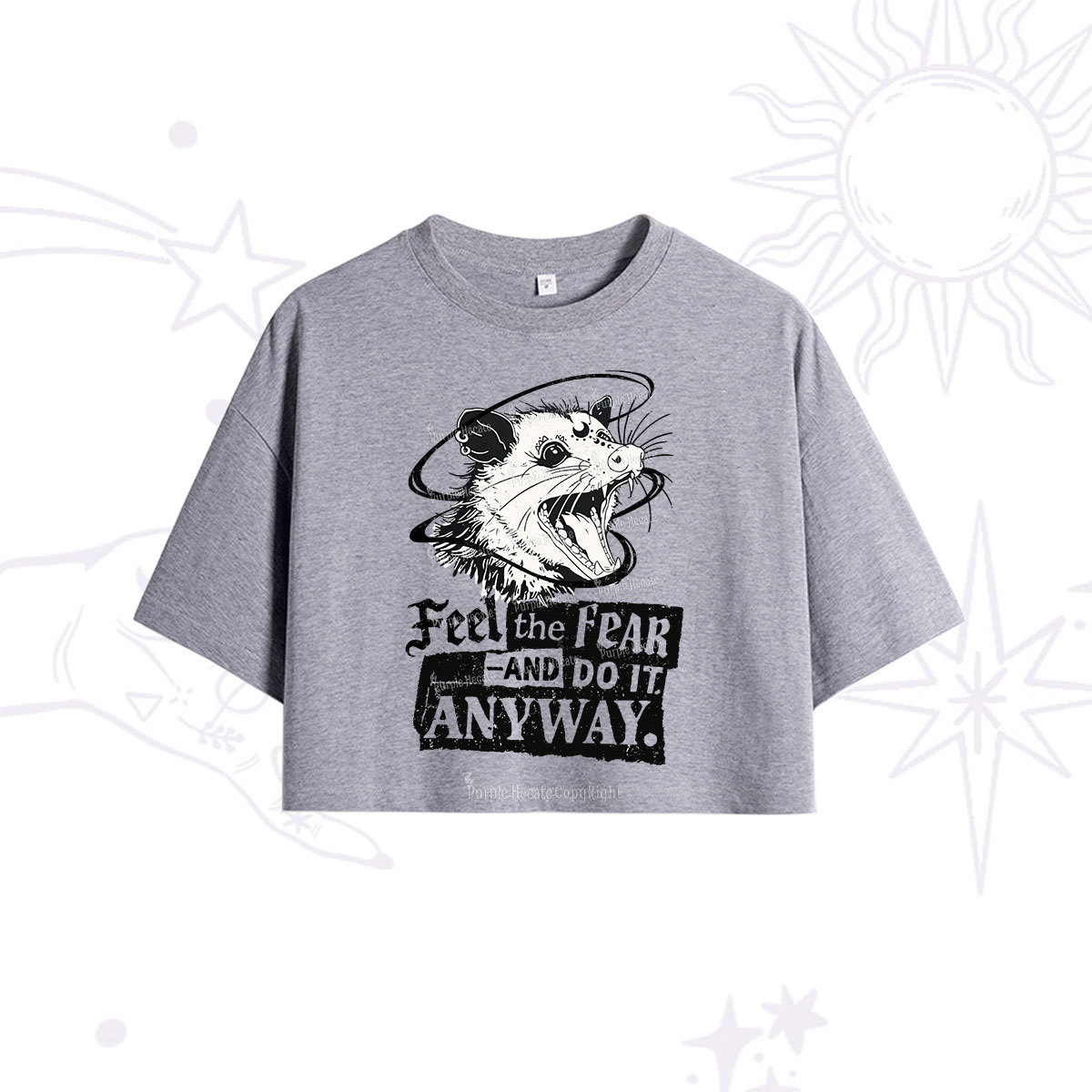 Purplehecate Feel The Fear And Do It Anyway Crop T-Shirt
