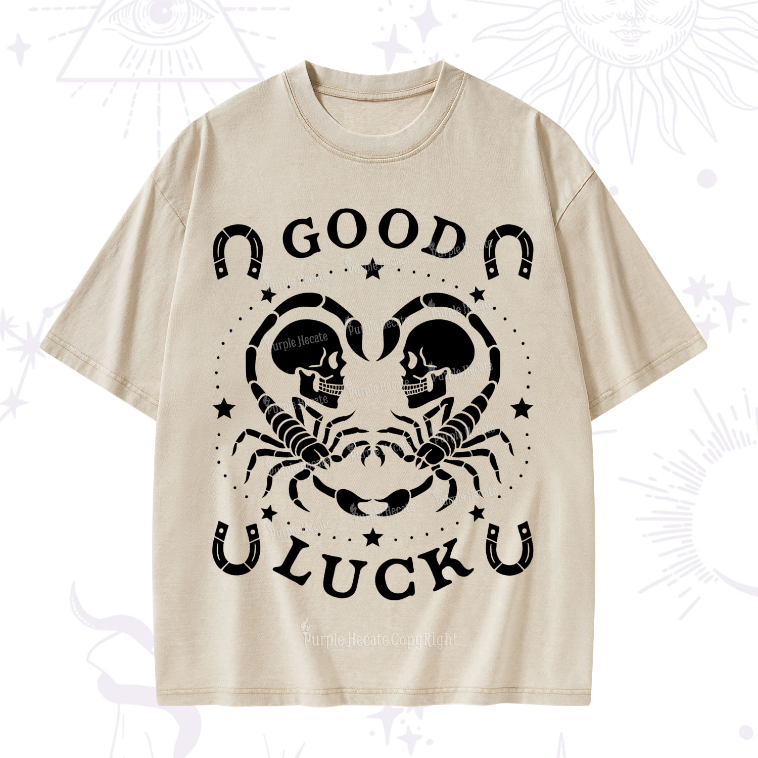 Purplehecate Good Luck Washed T-Shirt
