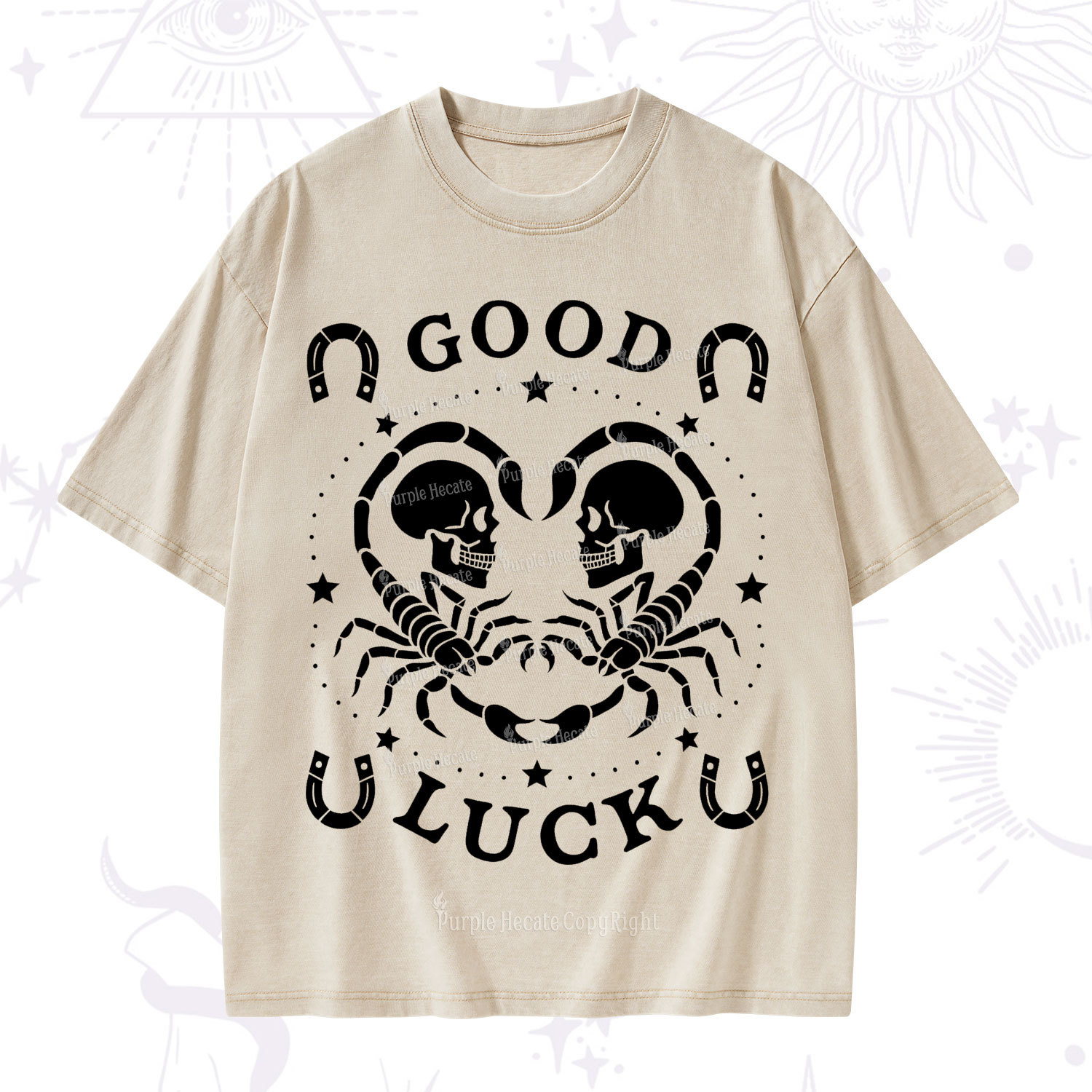 Purplehecate Good Luck Washed T-Shirt