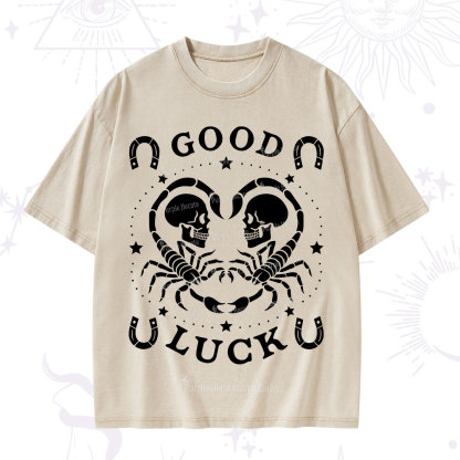 Purplehecate Good Luck Washed T-Shirt
