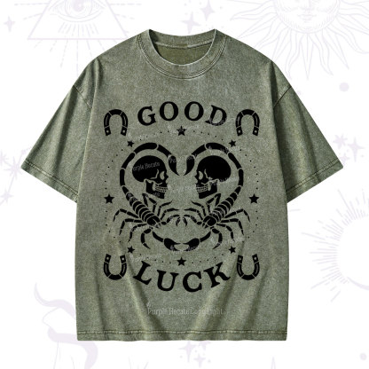 Purplehecate Good Luck Washed T-Shirt