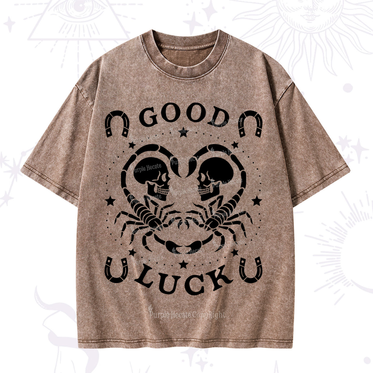 Purplehecate Good Luck Washed T-Shirt