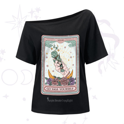 Purplehecate The Go Sage Yourself Tarot One Shoulder T-Shirt