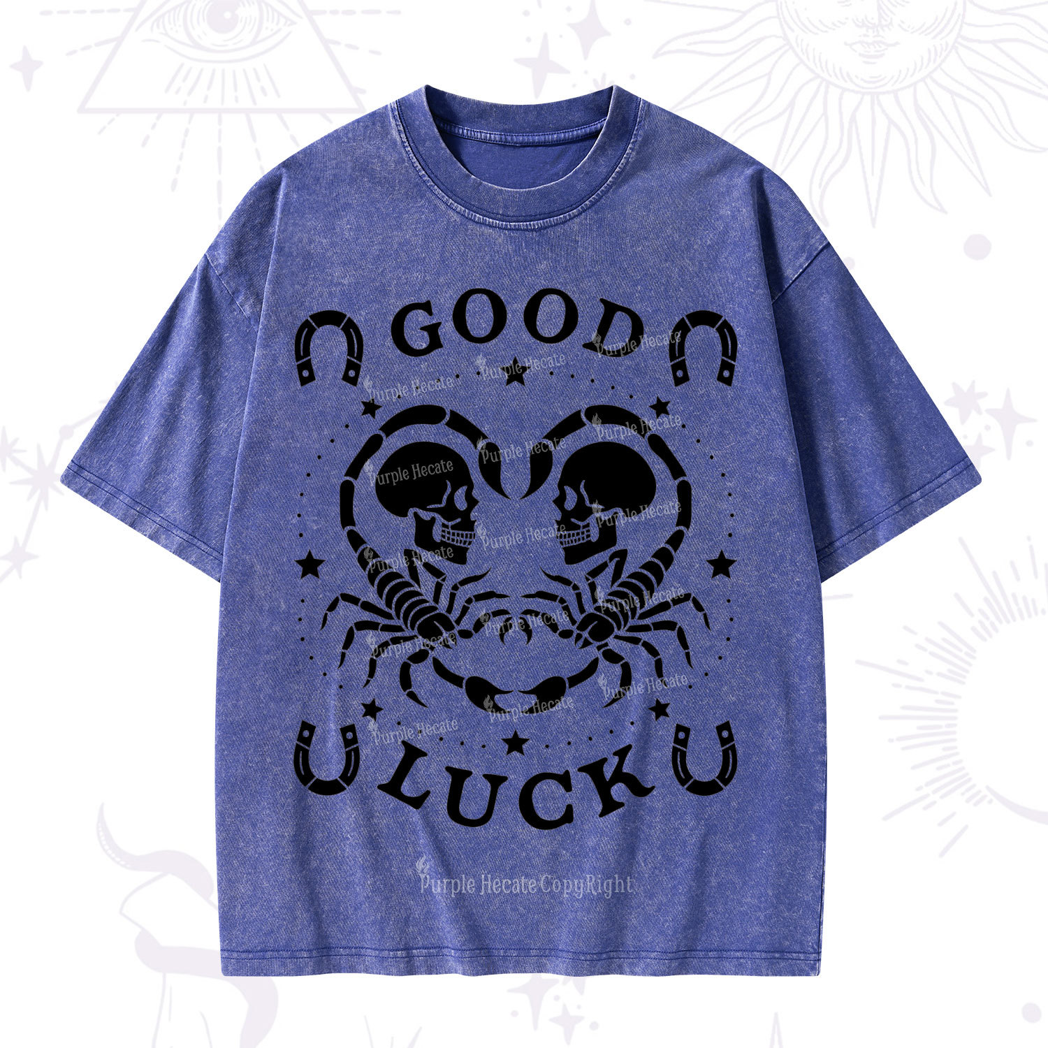 Purplehecate Good Luck Washed T-Shirt
