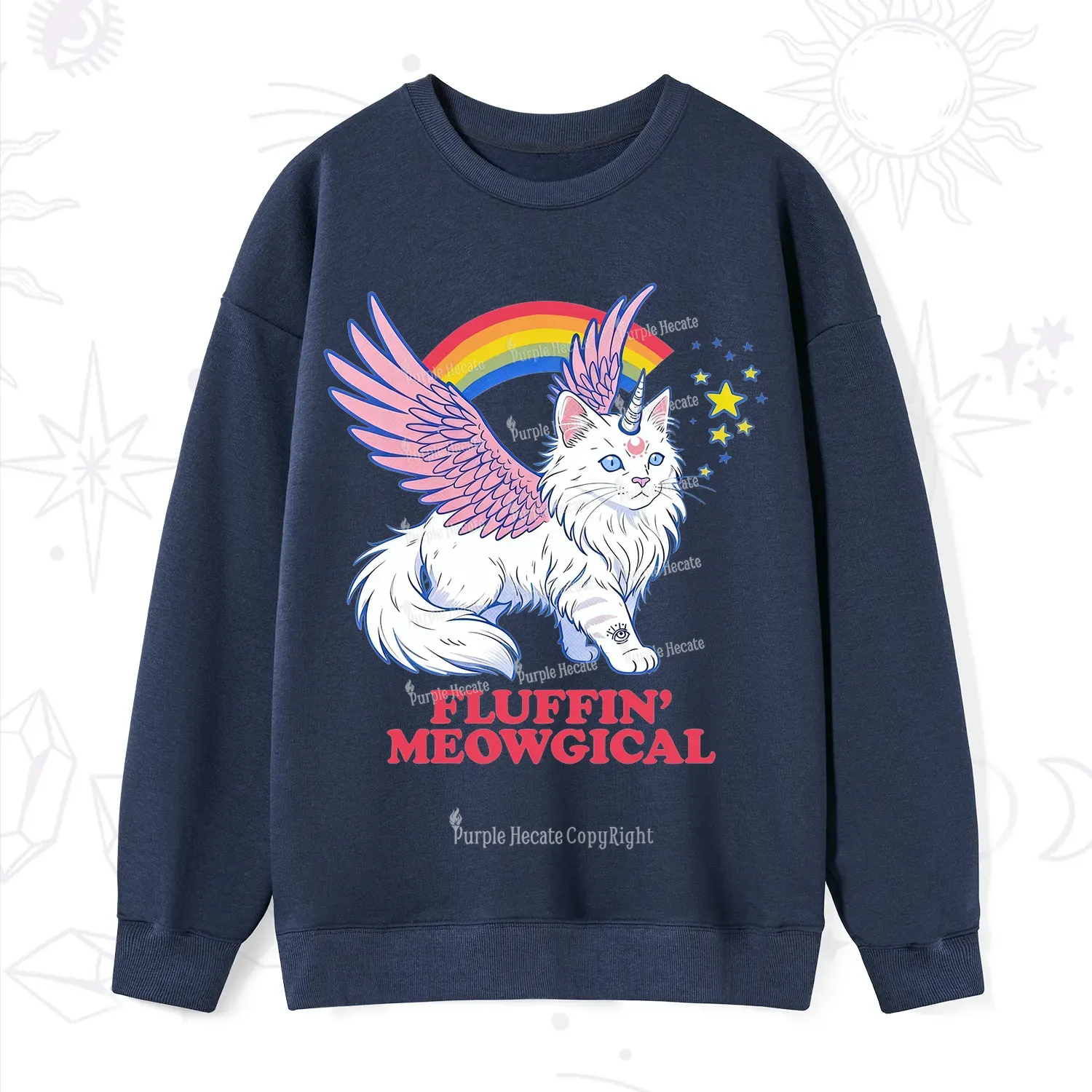 Purplehecate Fluffin Meowgical Sweatshirt