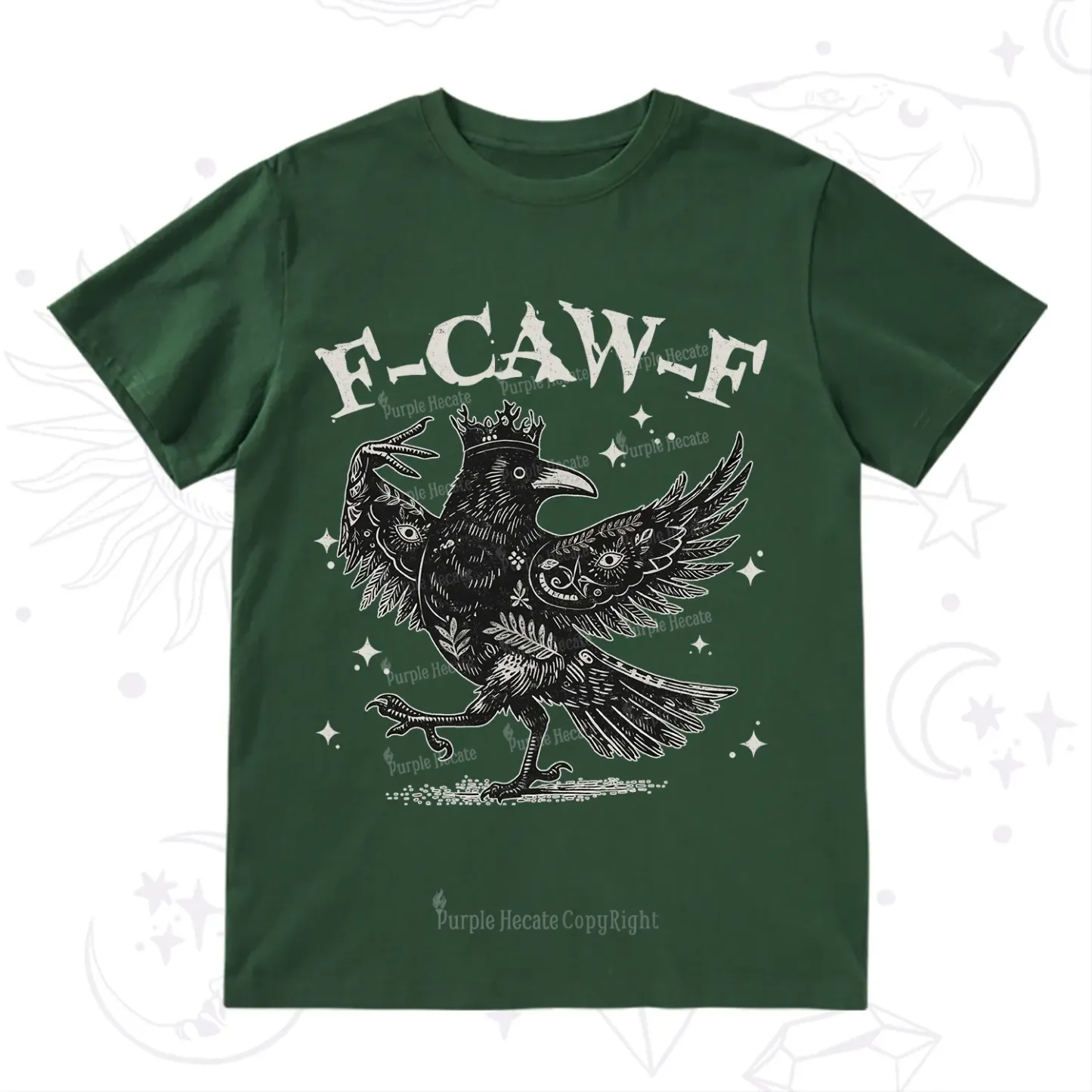 Purplehecate F-caw-f Funny Crow T-Shirt