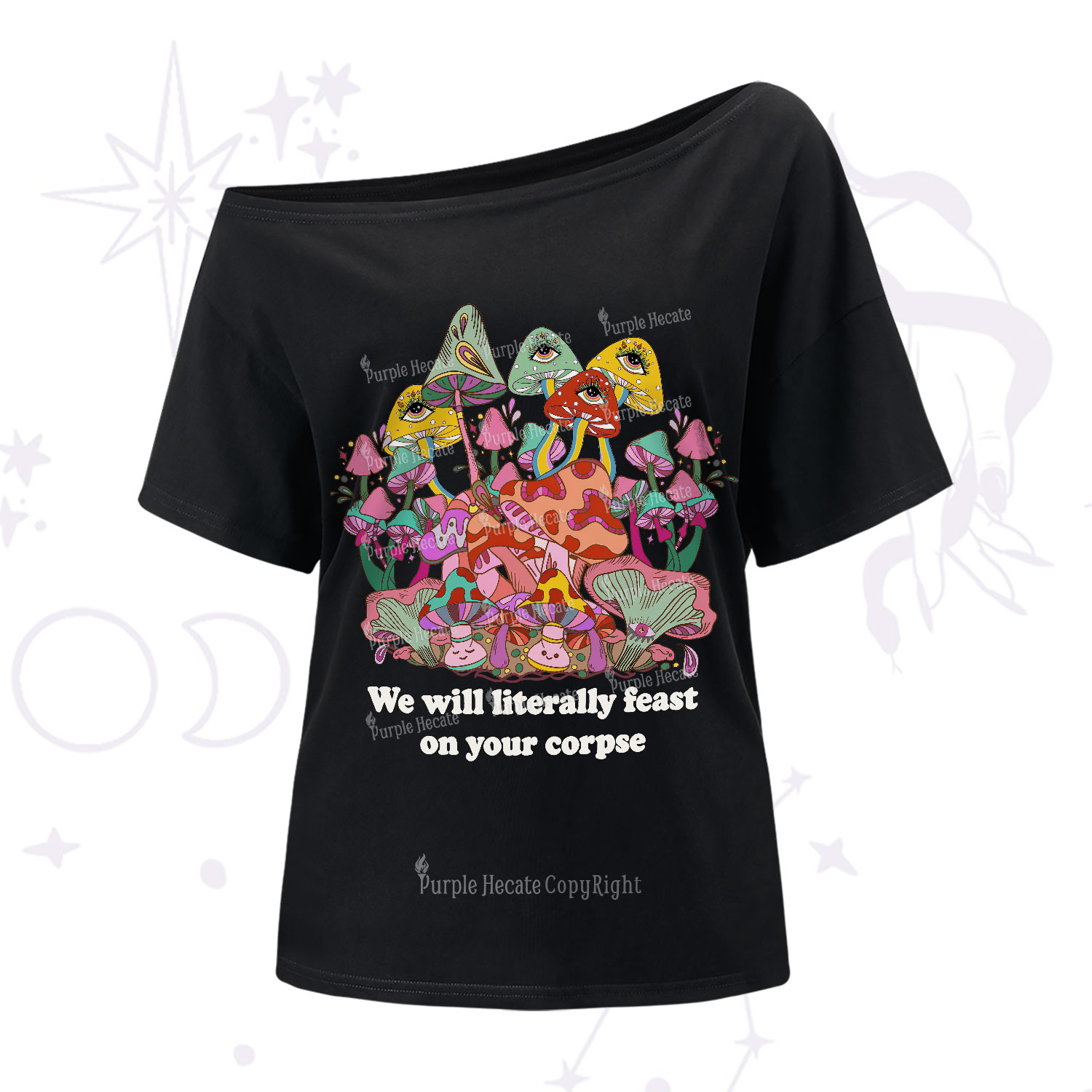 Purplehecate We Will Literally Feast on Your Corpse One Shoulder T-Shirt