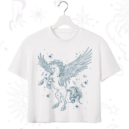 Purplehecate Celestial Pegasus Crop T-Shirt