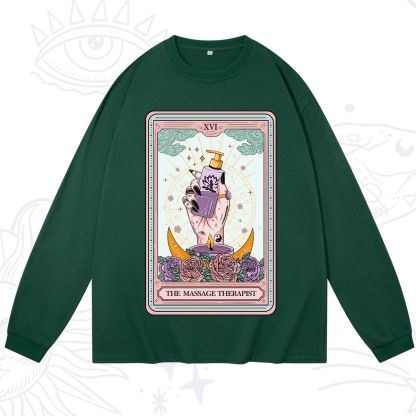 Purplehecate The Massage Therapist Tarot Card Long Sleeve T-Shirt