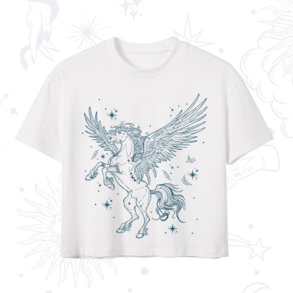 Purplehecate Celestial Pegasus Crop T-Shirt