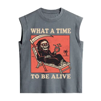 Purplehecate What A Time To Be Alive Vintage Washed Tank