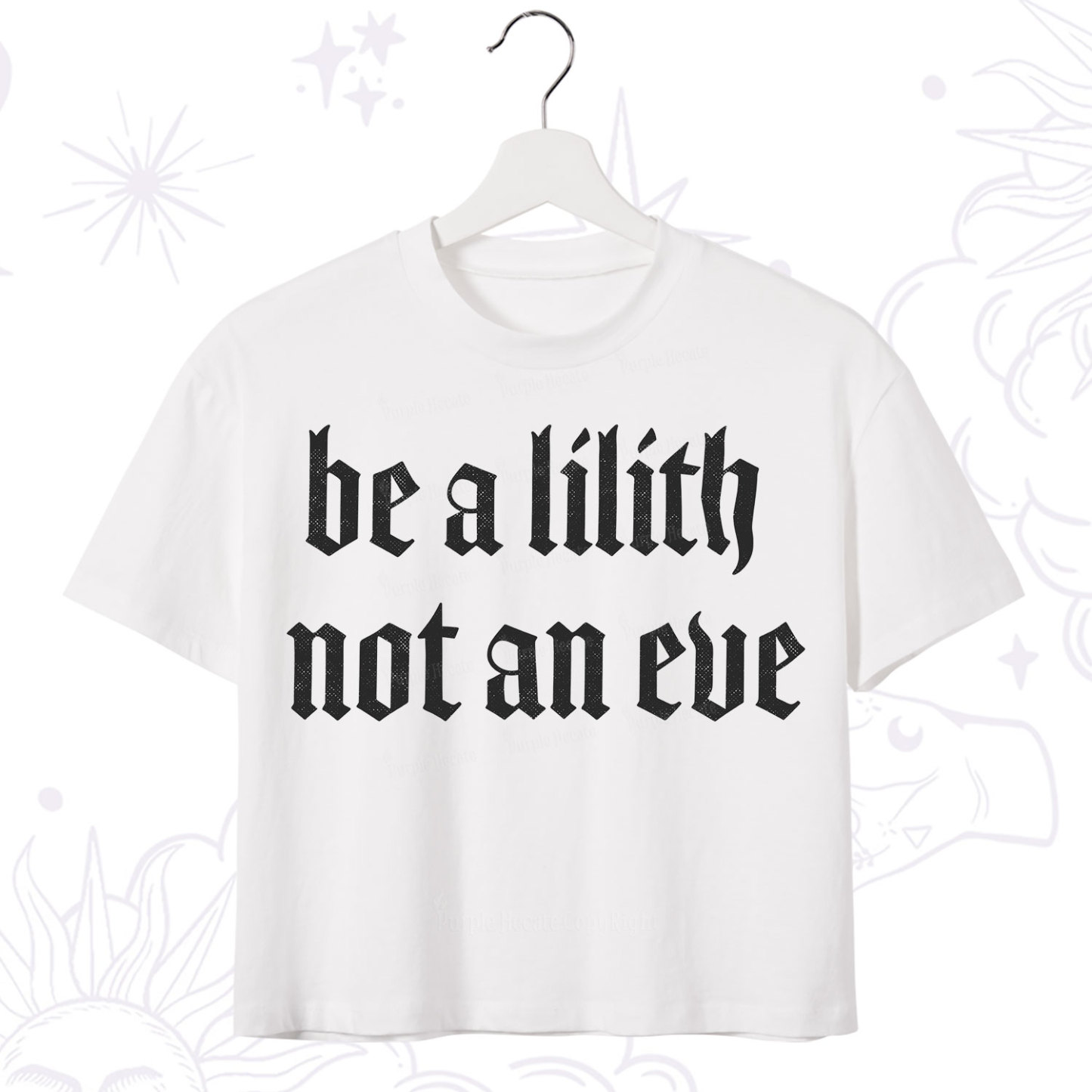 Purplehecate Be a Lilith Not an Eve Crop T-Shirt