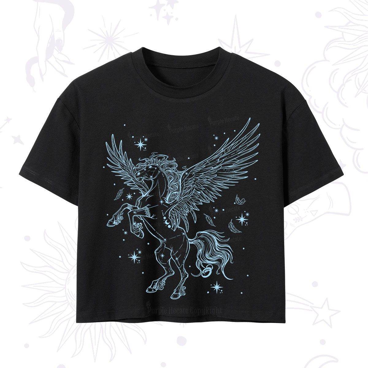 Purplehecate Celestial Pegasus Crop T-Shirt