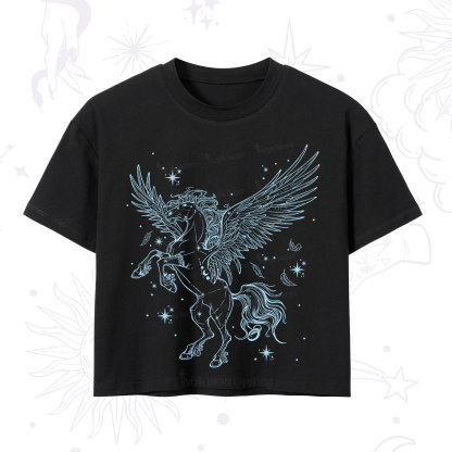 Purplehecate Celestial Pegasus Crop T-Shirt