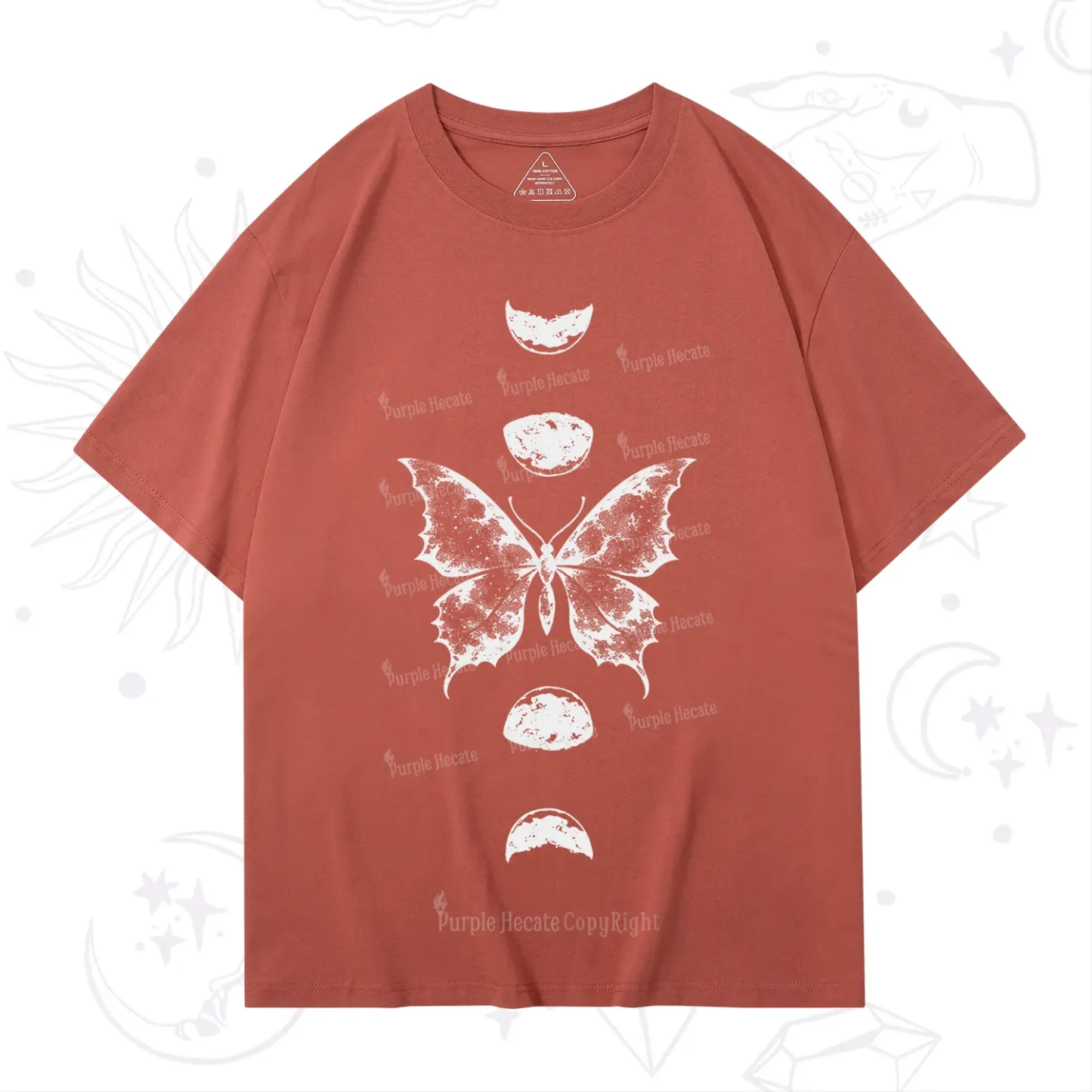 Purplehecate Lunar Butterfly Phases T-Shirt