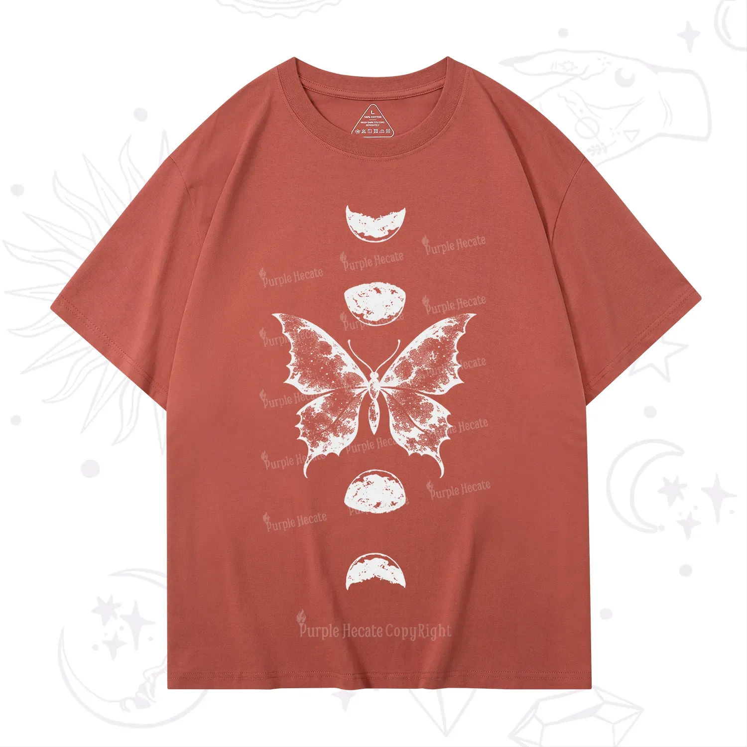 Purplehecate Lunar Butterfly Phases T-Shirt