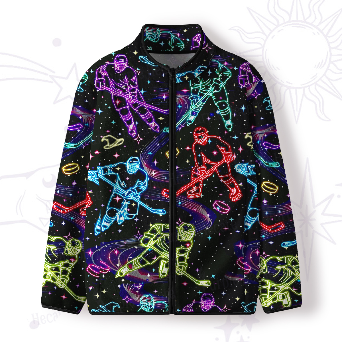 Purplehecate Neon Night Hockey Full Zip Fleece Jacket