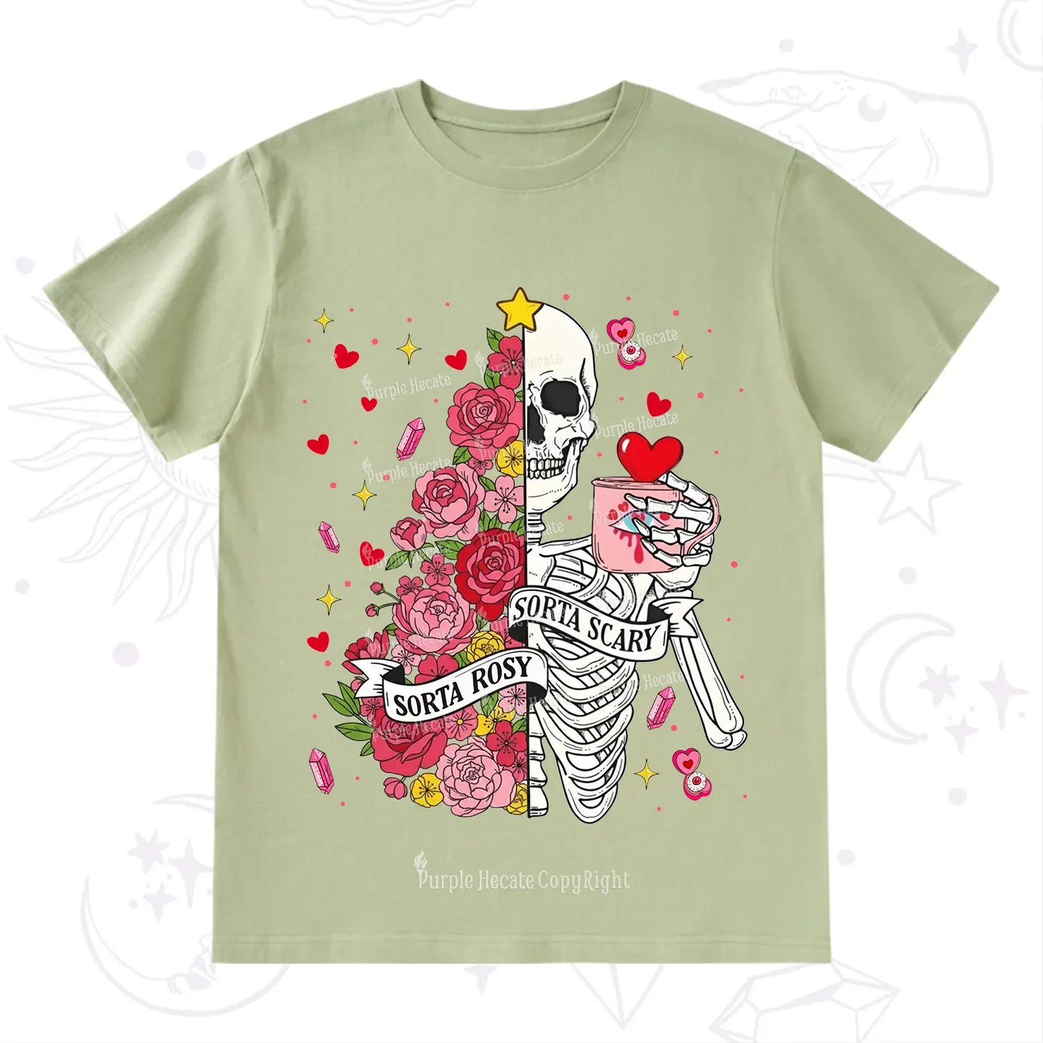 Purplehecate Sorta Rosy Sorta Scary Valentine T-Shirt