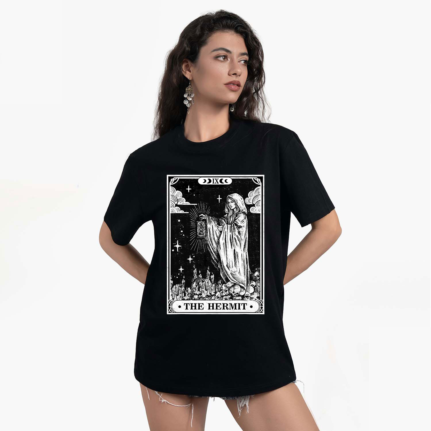 Purplehecate The Hermit Goddess Tarot Card T-Shirt
