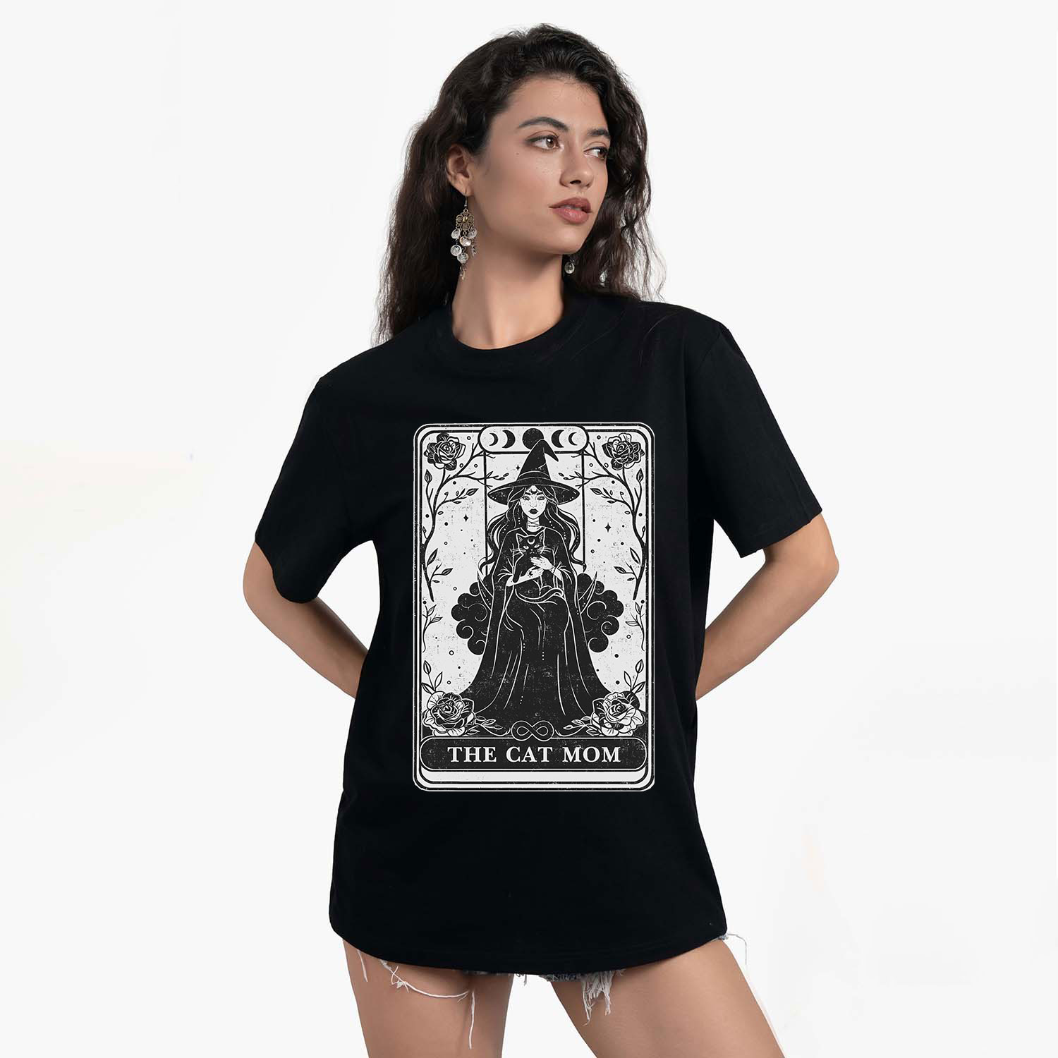 Purplehecate The Witch Cat Mom Tarot T-Shirt