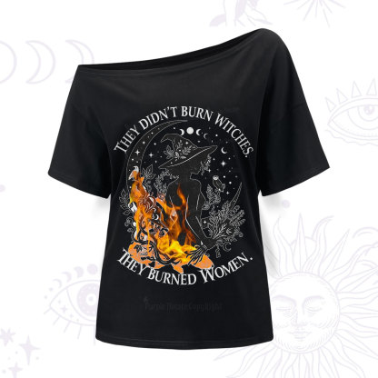 Purplehecate They Didn't Burn Witches One Shoulder T-Shirt