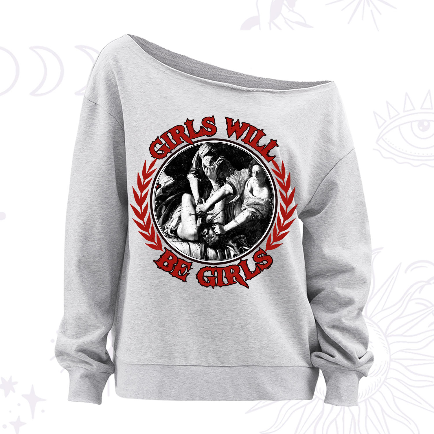 Purplehecate Girls Will Be Girls Witch Off The Shoulder Sweatshirt