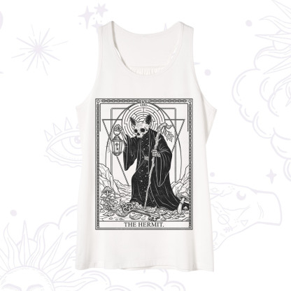 Purplehecate The Hermit Skeleton Cat Tarot Tank
